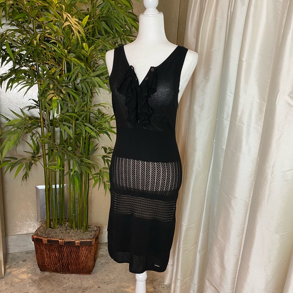 Lacoste x Malandrino peek-a-boo illusion dress.